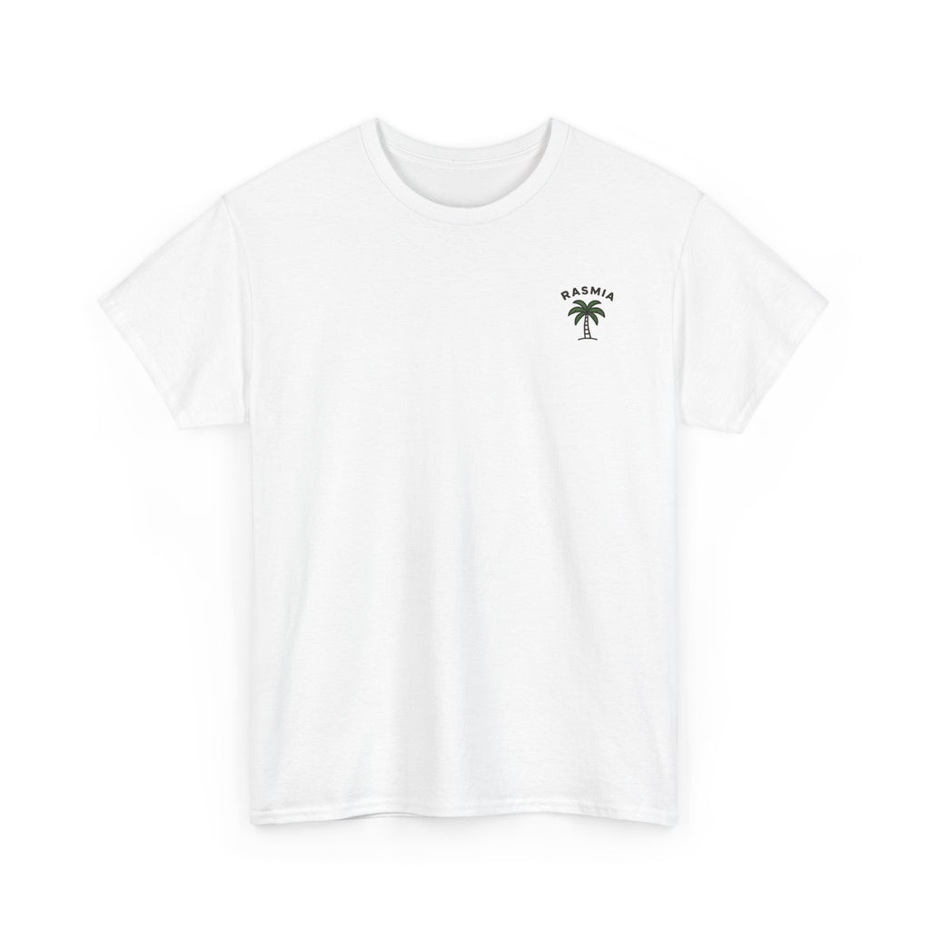 Palm Tree Tee — "RASMIA" Minimal Retro Tropical T-Shirt