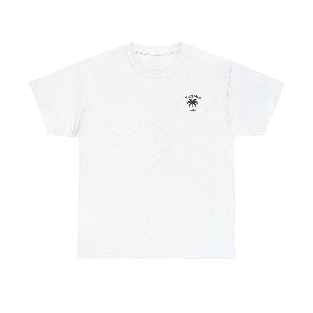 Palm Tree Tee — "RASMIA" Minimal Retro Tropical T-Shirt