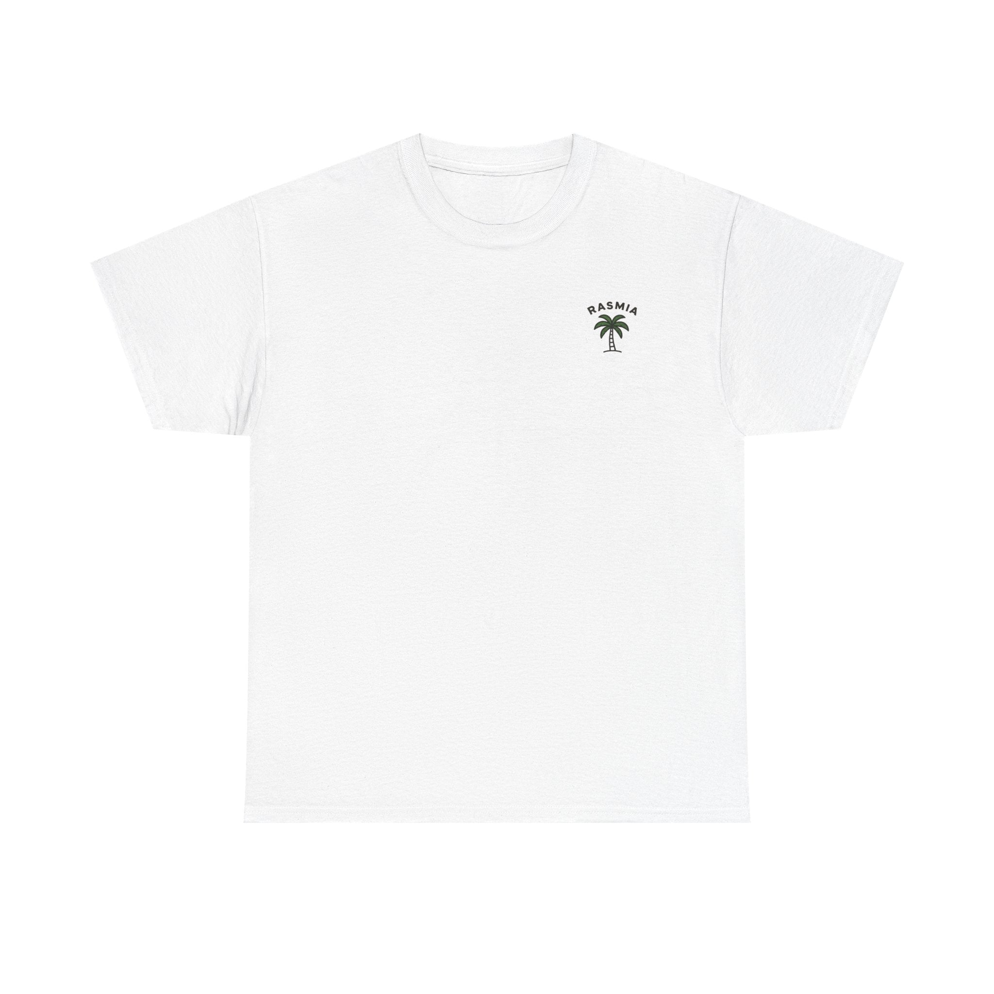 Palm Tree Tee — "RASMIA" Minimal Retro Tropical T-Shirt